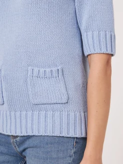 Kurzarm-Pullover Aus Größem Rippenstrick