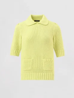 Kurzarm-Pullover Aus Größem Rippenstrick