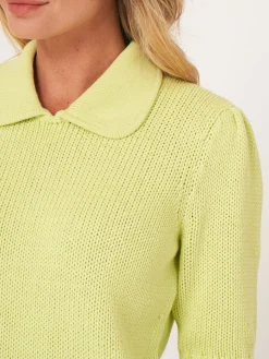 Kurzarm-Pullover Aus Größem Rippenstrick