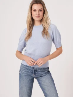 Kurzarm-Pullover Aus Kaschmir-Seidenmischung
