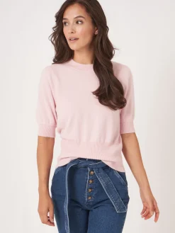 Kurzarm-Pullover Aus Kaschmir-Seidenmischung