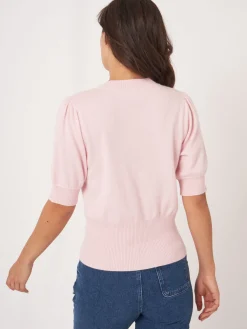 Kurzarm-Pullover Aus Kaschmir-Seidenmischung