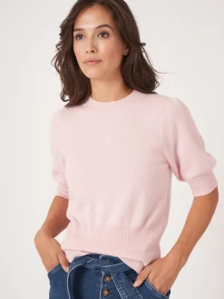 Kurzarm-Pullover Aus Kaschmir-Seidenmischung