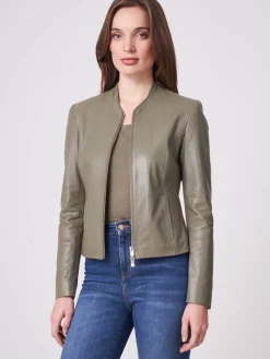 Kurze Lederjacke