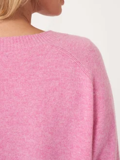 Kurzer Bio-Kaschmir-Raglan-Pullover