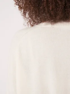 Kurzer Bio-Kaschmir-Raglan-Pullover