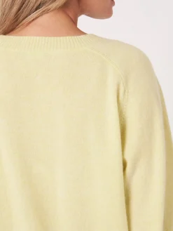 Kurzer Bio-Kaschmir-Raglan-Pullover