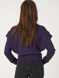 Kurzer Pullover Aus Merinowolle Mit Schulterdetails