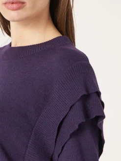 Kurzer Pullover Aus Merinowolle Mit Schulterdetails