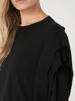Kurzer Pullover Aus Merinowolle Mit Schulterdetails