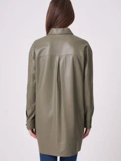 Lange Lederbluse