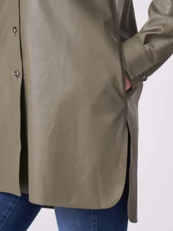 Lange Lederbluse