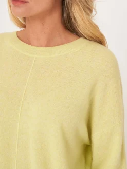 Lassiger Bio-Kaschmir-Pullover Mit Geknopftem Rucken