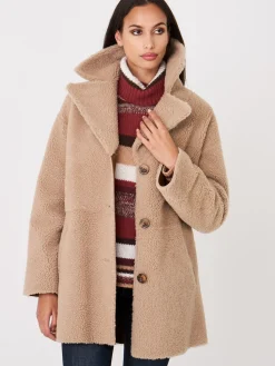 Leder Shearling Mäntel Mit Wendefunktion