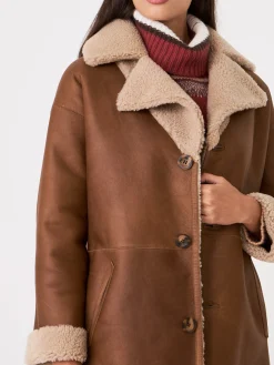 Leder Shearling Mäntel Mit Wendefunktion