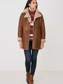 Leder Shearling Mäntel Mit Wendefunktion