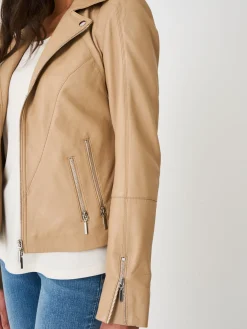 Leder-Bikerjacke