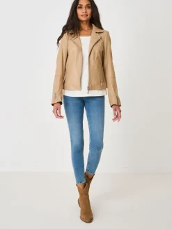 Leder-Bikerjacke