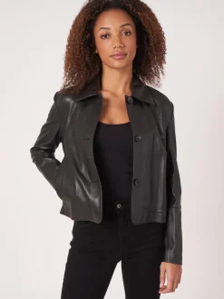 Lederjacke Mit Knopfen
