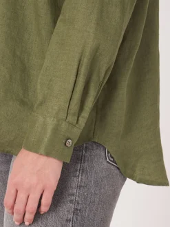 Leinenbluse Mit Brusttaschen