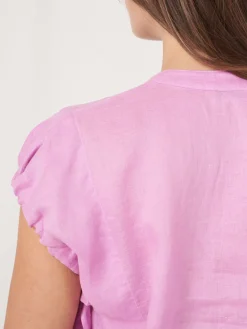 Leinenbluse Mit Kordelzug Am Armlocher