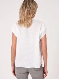 Leinenbluse Mit Kordelzug Am Armlocher
