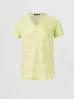 Leinen-T-Shirt Mit Lurex-Streifen