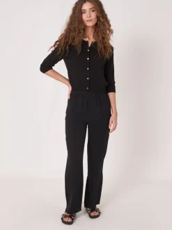 Locker Geschnittene Seidenhose