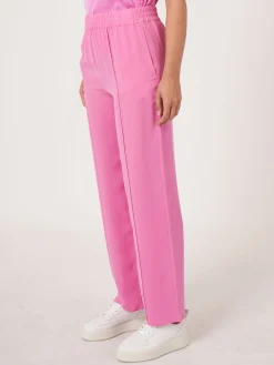 Locker Geschnittene Seidenhose