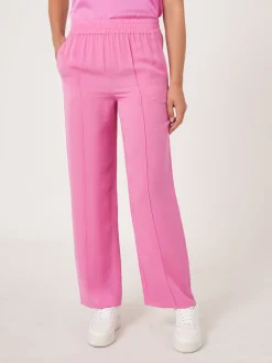 Locker Geschnittene Seidenhose