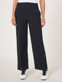 Locker Geschnittene Seidenhose
