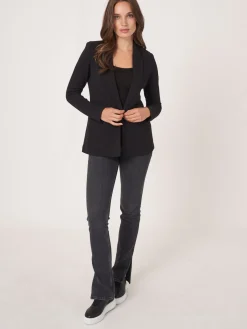 Mittellanger Blazer Aus Sweatshirtstoff