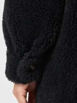 Mittellanger Faux Shearling Mäntel Mit Wendefunktion