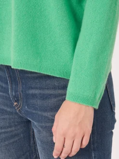 Oversized Bio-Kaschmir-Pullover Mit V-Ausschnitt