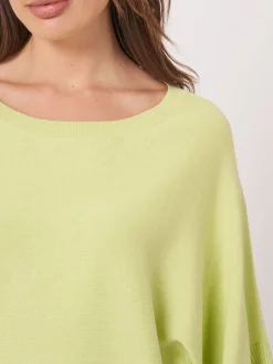 Poncho-Pullover Aus Baumwollmischung Mit Kordelzug