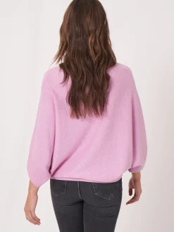 Poncho-Pullover Aus Baumwollmischung Mit Kordelzug