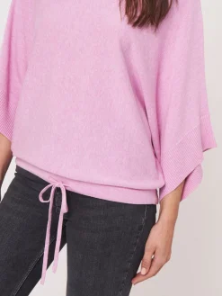 Poncho-Pullover Aus Baumwollmischung Mit Kordelzug