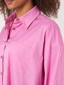 Popeline-Hemdbluse Mit Brusttaschen