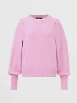 Pullover Aus Baumwollmischung Mit Puffarmeln