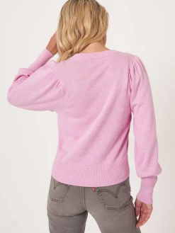 Pullover Aus Baumwollmischung Mit Puffarmeln