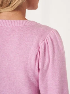 Pullover Aus Baumwollmischung Mit Puffarmeln