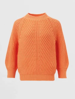 Pullover Aus Größem Rippenstrick Mit Kurzen Puffarmeln