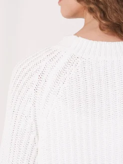 Pullover Aus Größem Rippenstrick Mit Kurzen Puffarmeln