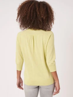 Pullover Aus Kaschmir-Seide Mit Ellbogenarmeln