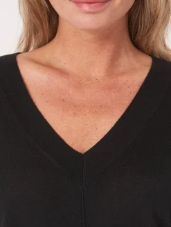 Pullover Aus Kaschmir-Seide Mit Ellbogenarmeln