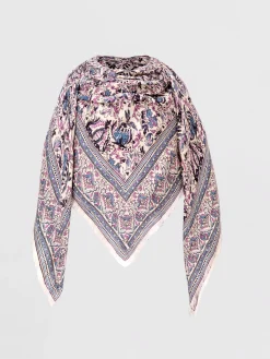 Quadratischer Schal Aus Modal-Kaschmir-Mischung Mit Blumenprint