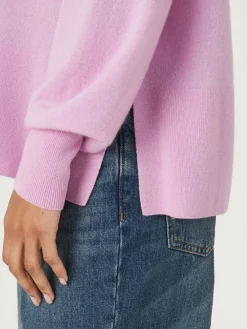 Raglan-Pullover Aus Kaschmir Mit Hochgeripptem Saum Und Seitenschlitz