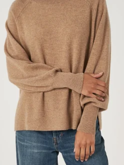 Raglan-Pullover Aus Kaschmir Mit Hochgeripptem Saum Und Seitenschlitz