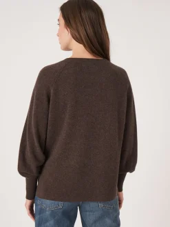 Raglan-Pullover Aus Kaschmir Mit Hochgeripptem Saum Und Seitenschlitz