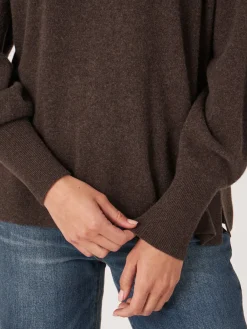 Raglan-Pullover Aus Kaschmir Mit Hochgeripptem Saum Und Seitenschlitz